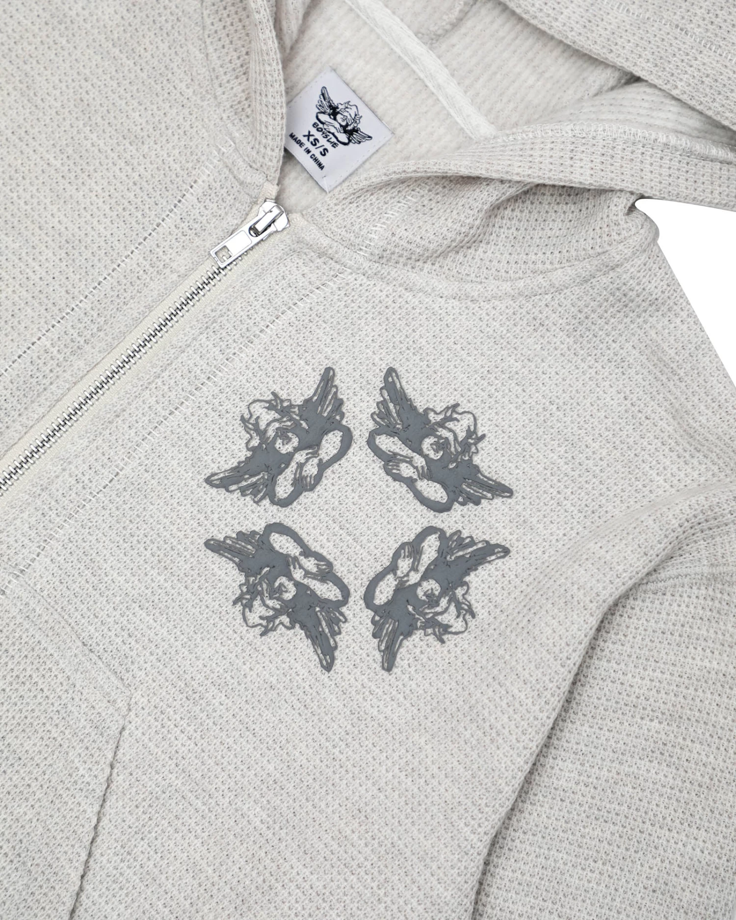 BOYS LIE X Fare Enough Thermal Zip-Up Hoodie - Image 9