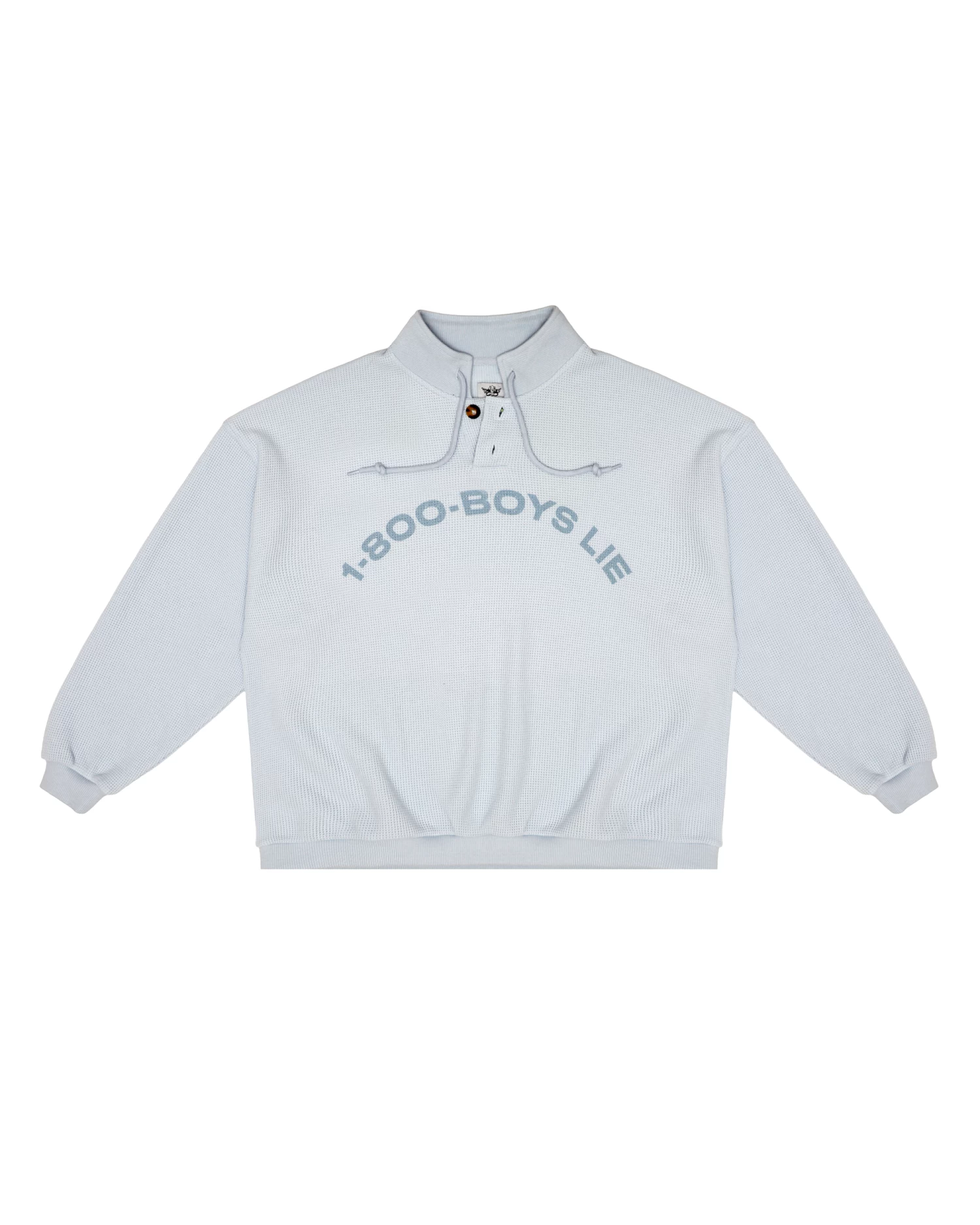 BOYS LIE X Blue 1-800 Reunion Henley Crewneck - Image 7