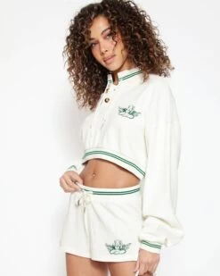 BOYS LIE X Cherub University Henley Cropped Crewneck