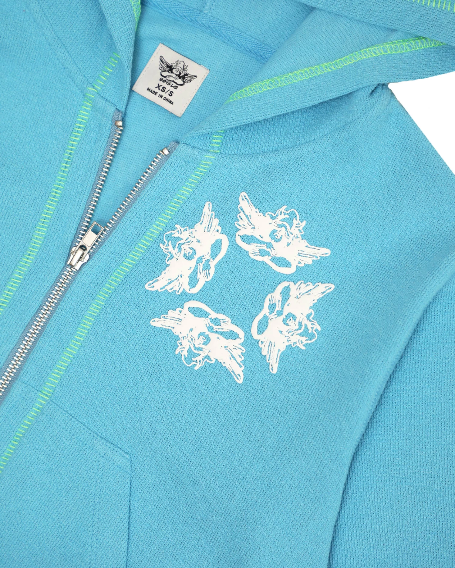 BOYS LIE X Washed Up Zip-Up Hoodie - Image 9