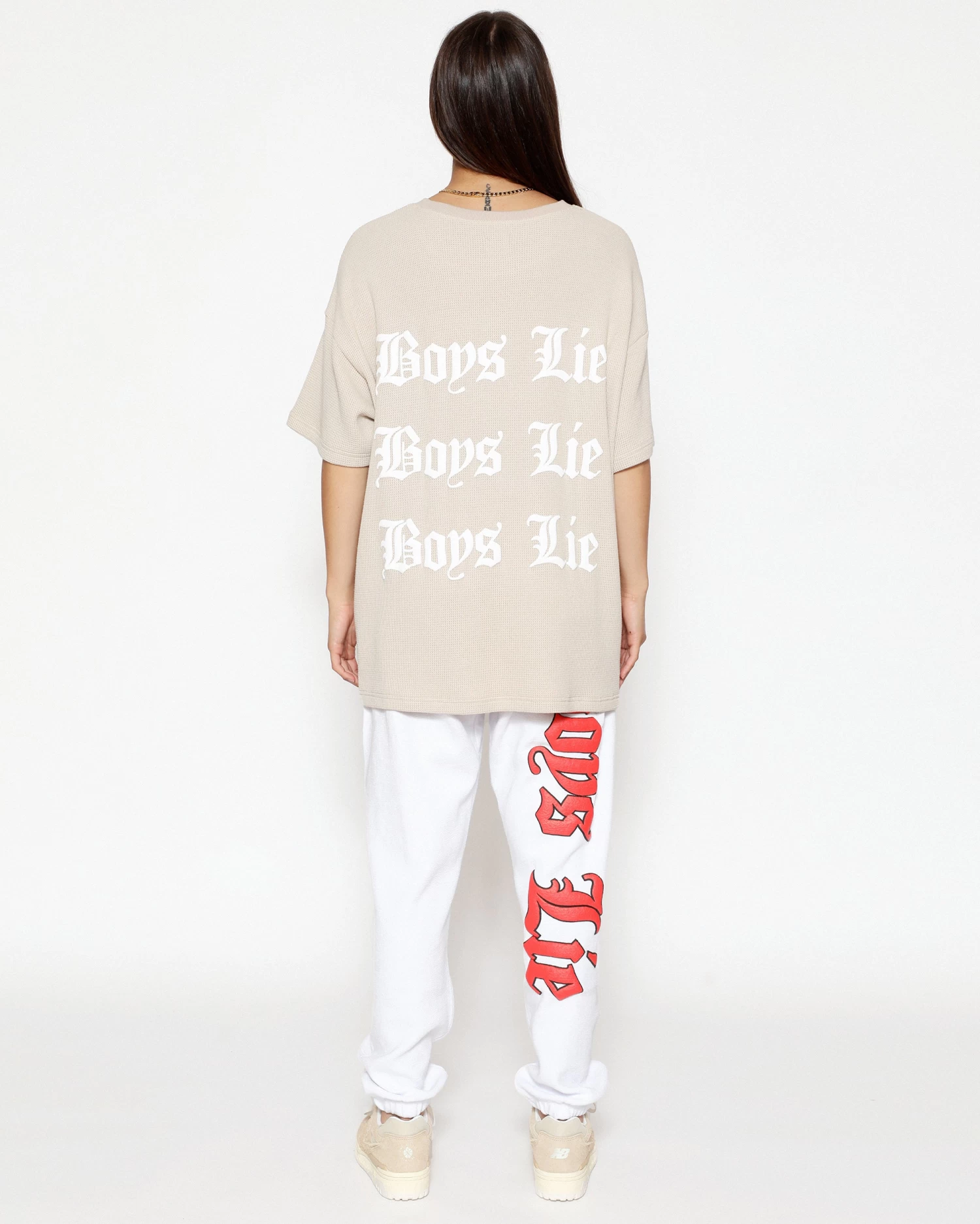 BOYS LIE X Tan Straight Flush Boyfriend Thermal Tee - Image 5