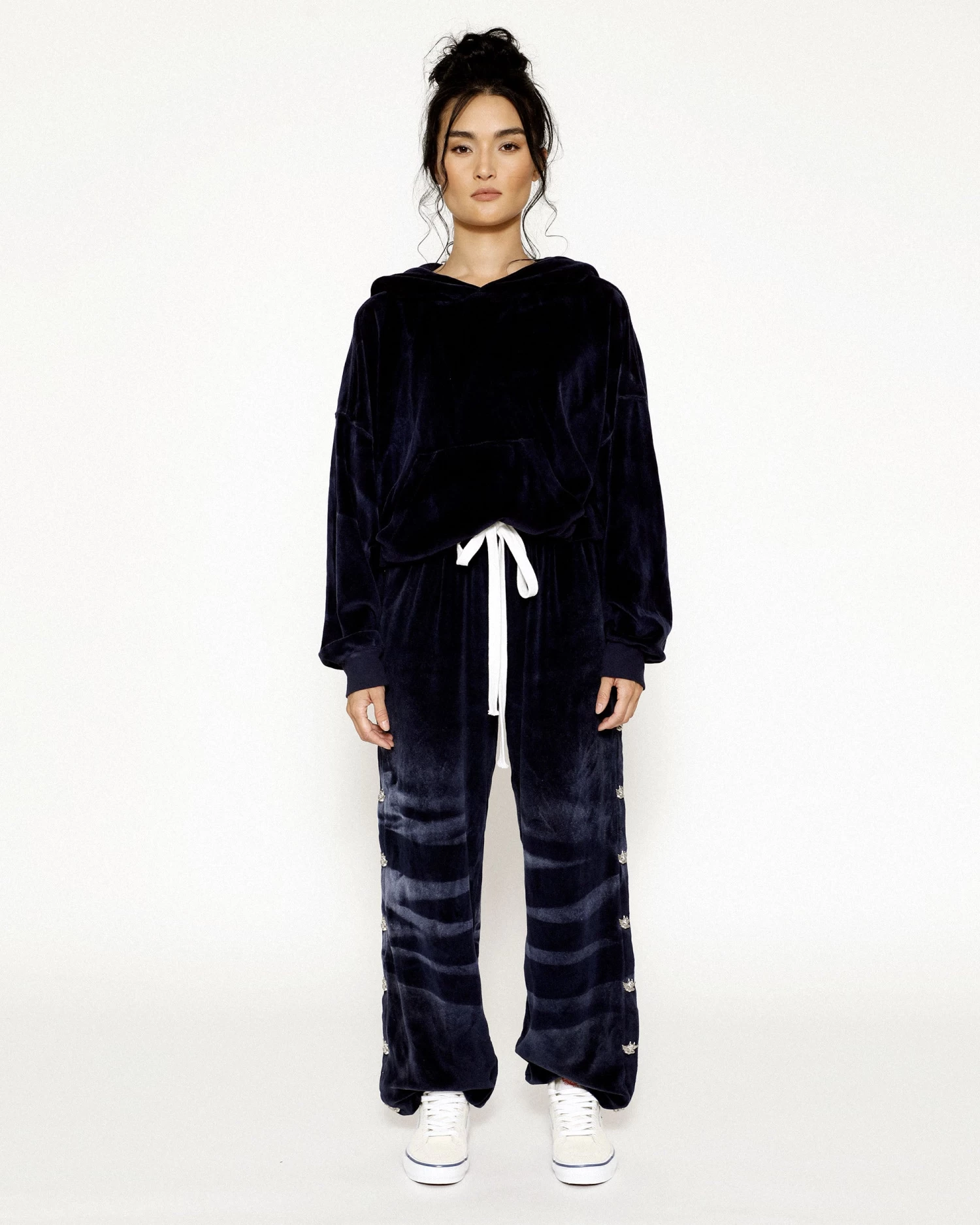 BOYS LIE X Velour Hoodie Crop - Image 3