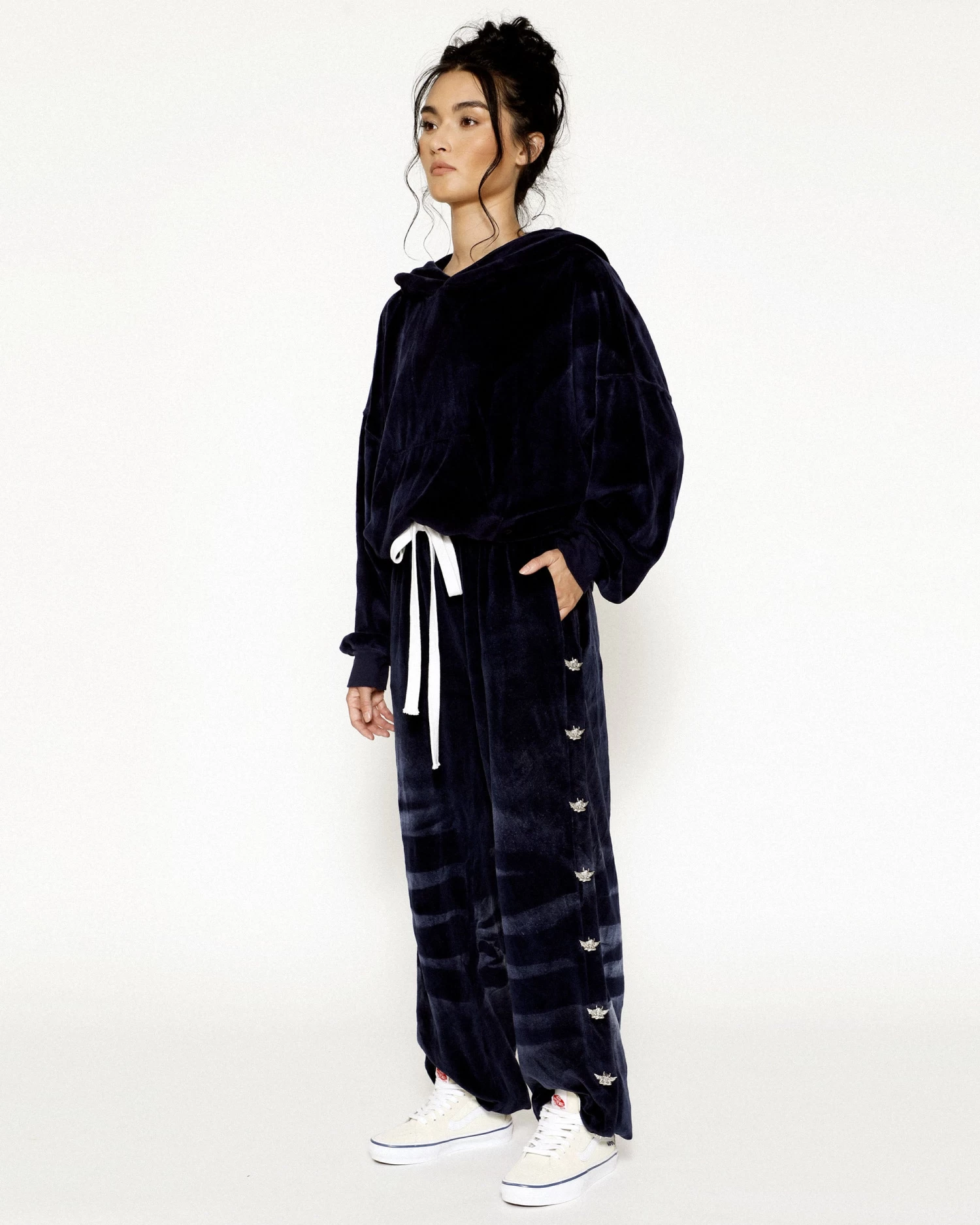 BOYS LIE X Velour Hoodie Crop - Image 4