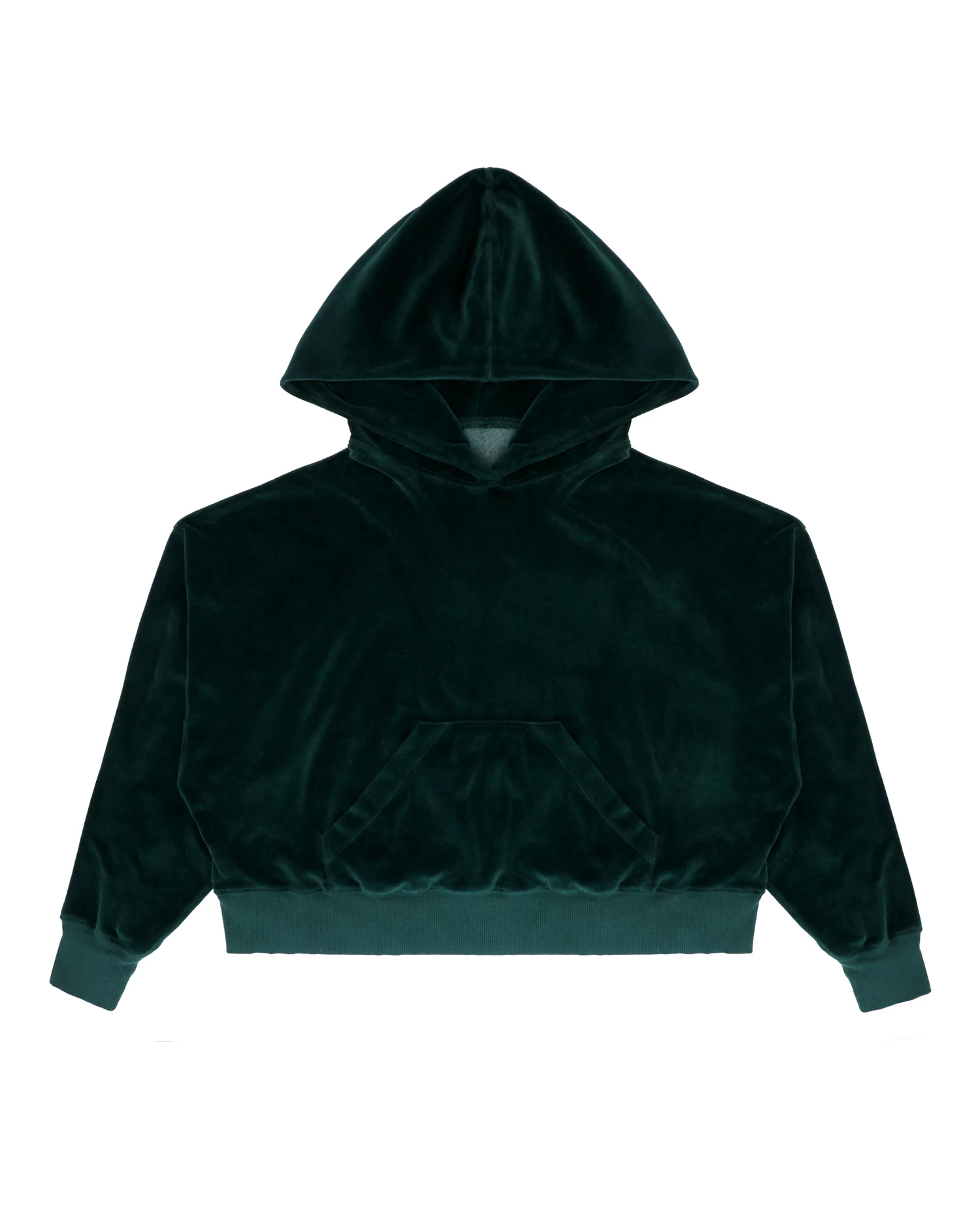 BOYS LIE X Green Velour Cropped Hoodie - Image 8