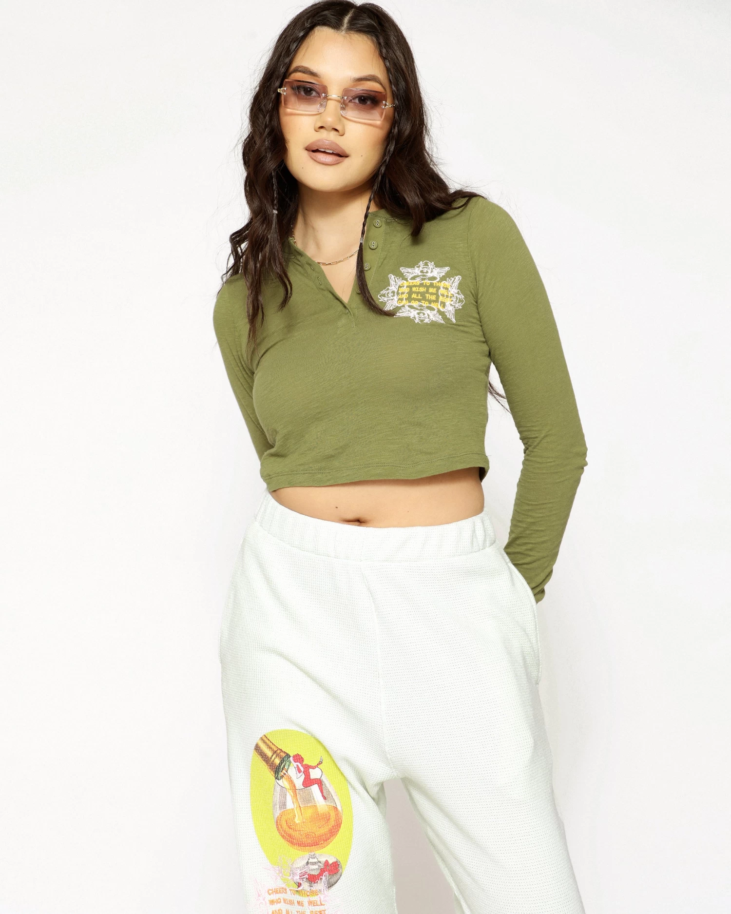 BOYS LIE X On The Rocks Crop Henley - Image 2