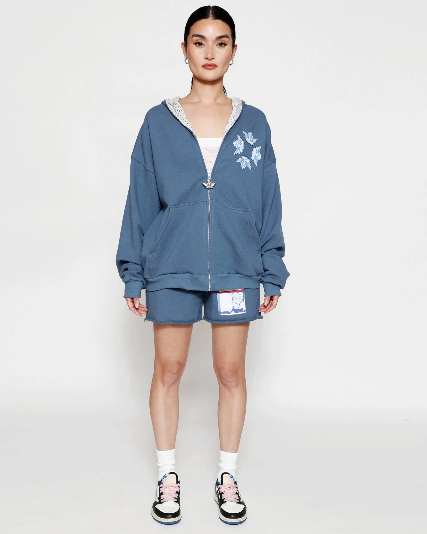 BOYS LIE X No Smoke Zip-Up Boyfriend Hoodie - Image 4