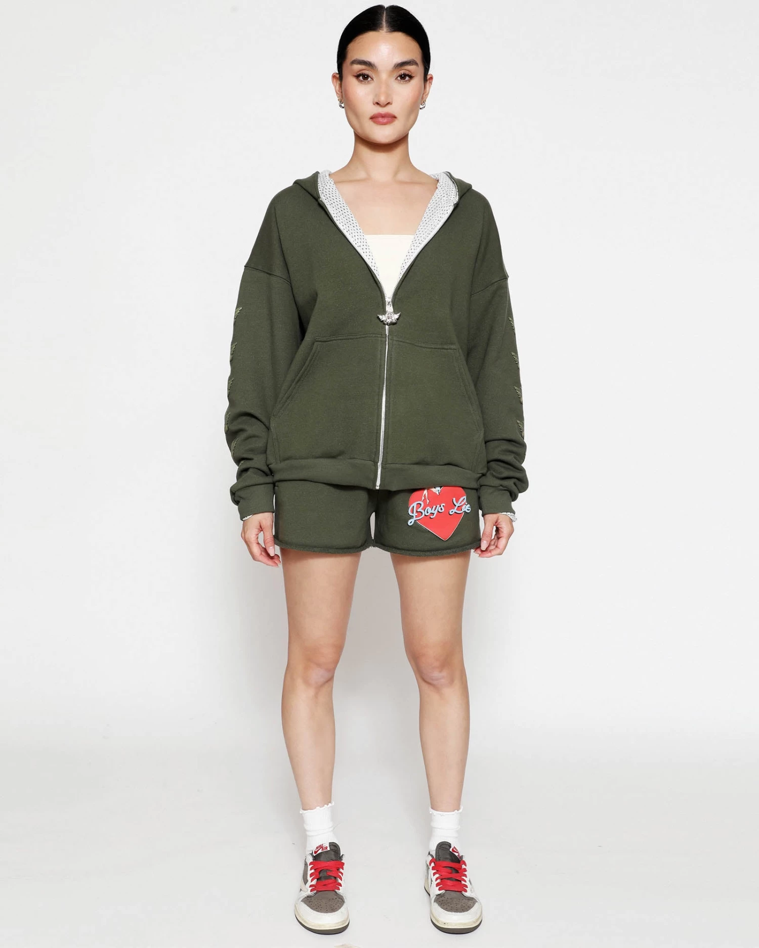 BOYS LIE X On The Edge Zip-Up Boyfriend Hoodie - Image 4
