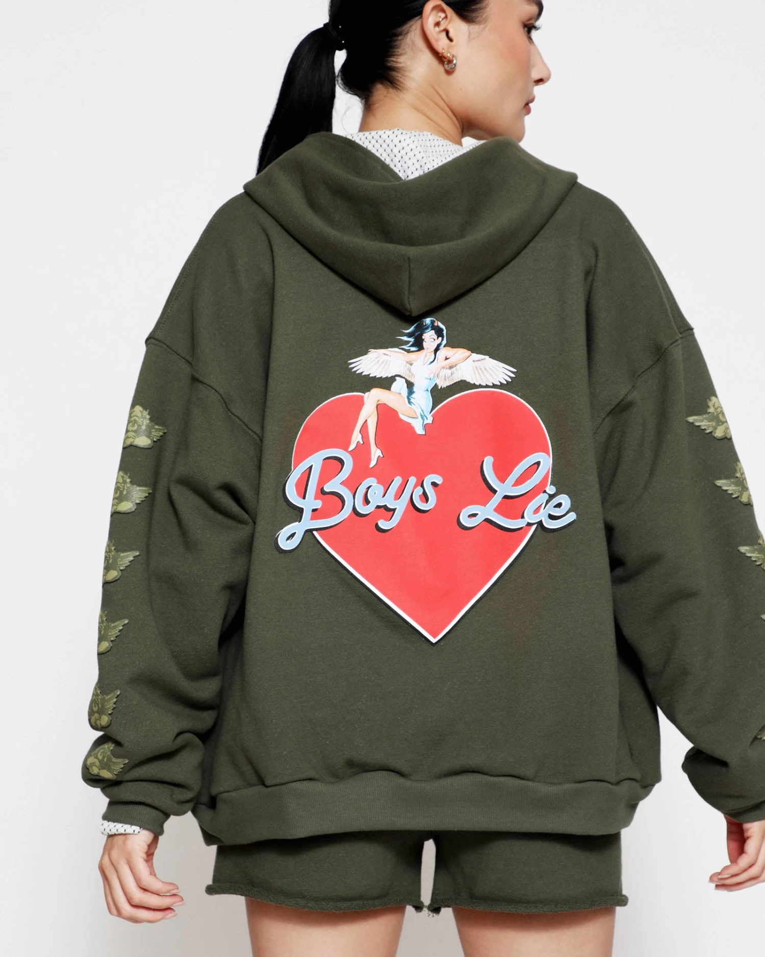 BOYS LIE X On The Edge Zip-Up Boyfriend Hoodie