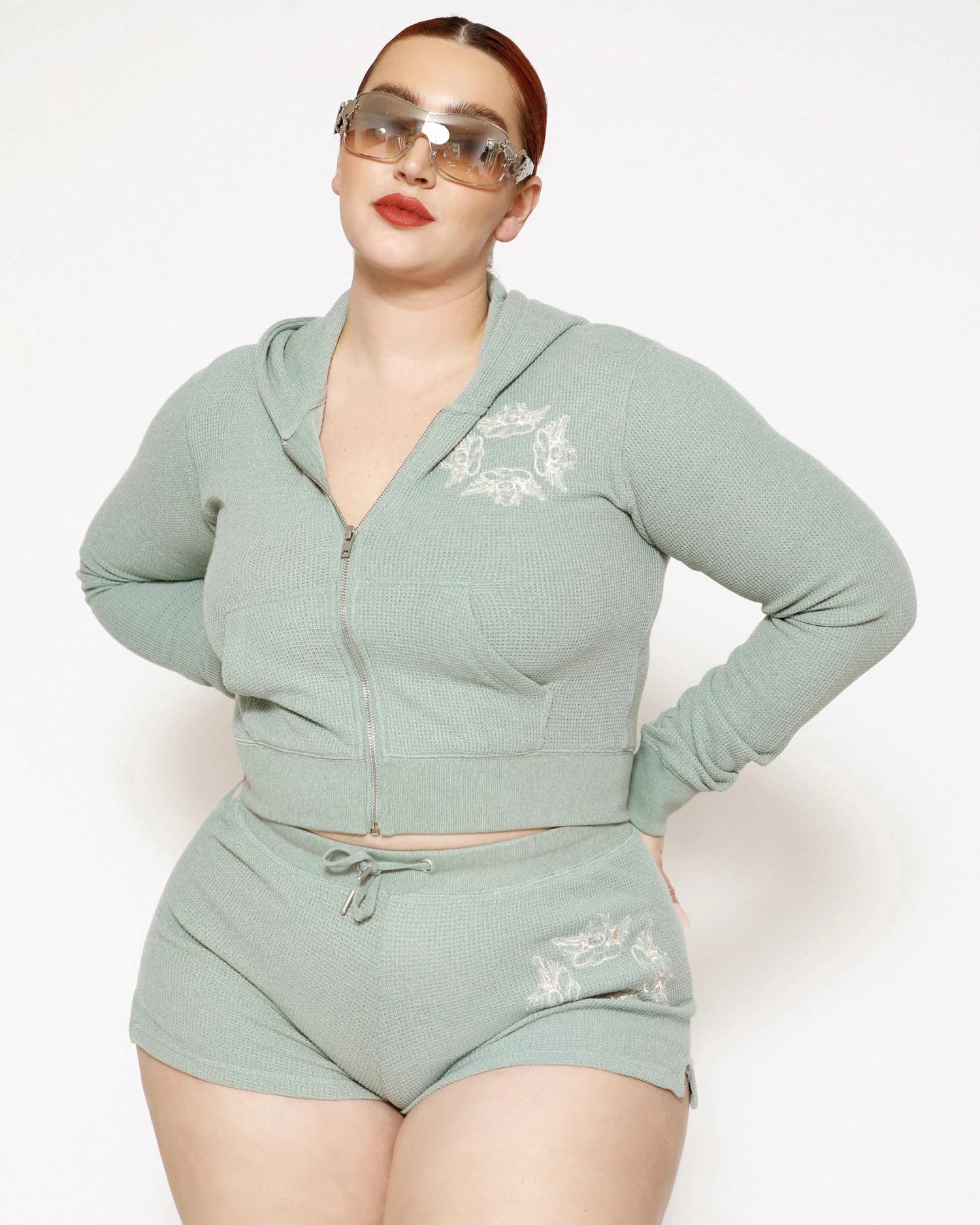 BOYS LIE X Eyes Wide Shut Thermal Zip-Up Hoodie - Image 4