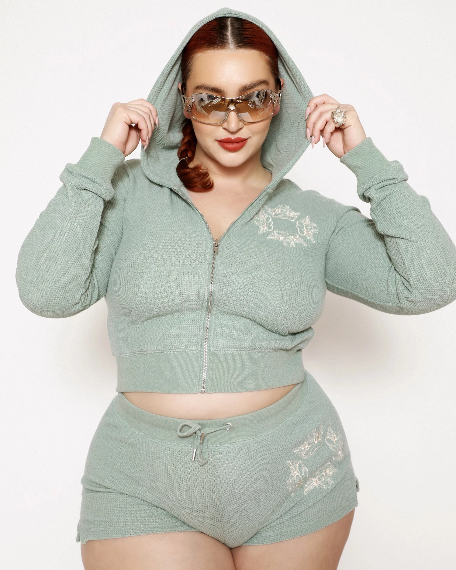 BOYS LIE X Eyes Wide Shut Thermal Zip-Up Hoodie - Image 2