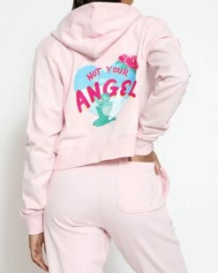 BOYS LIE X Sorry Siren Pink Zip-Up Hoodie