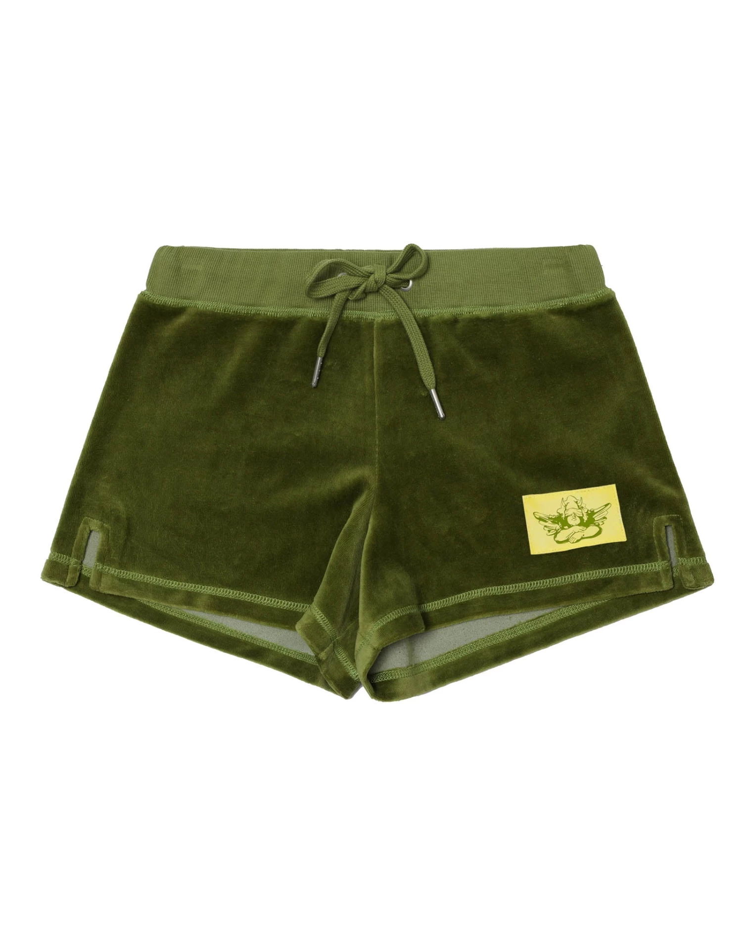 BOYS LIE X Olive Velour Shorts - Image 7