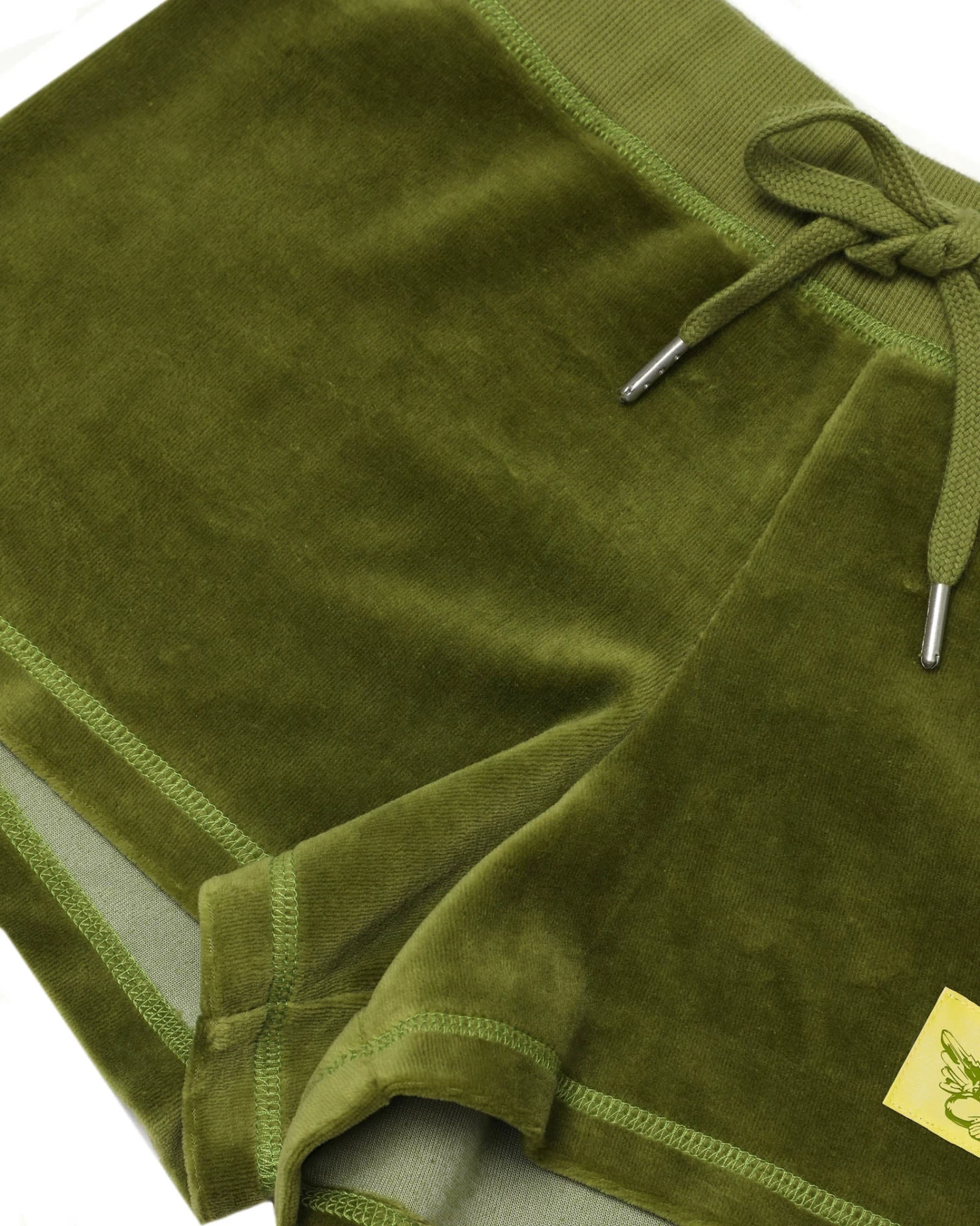 BOYS LIE X Olive Velour Shorts - Image 9