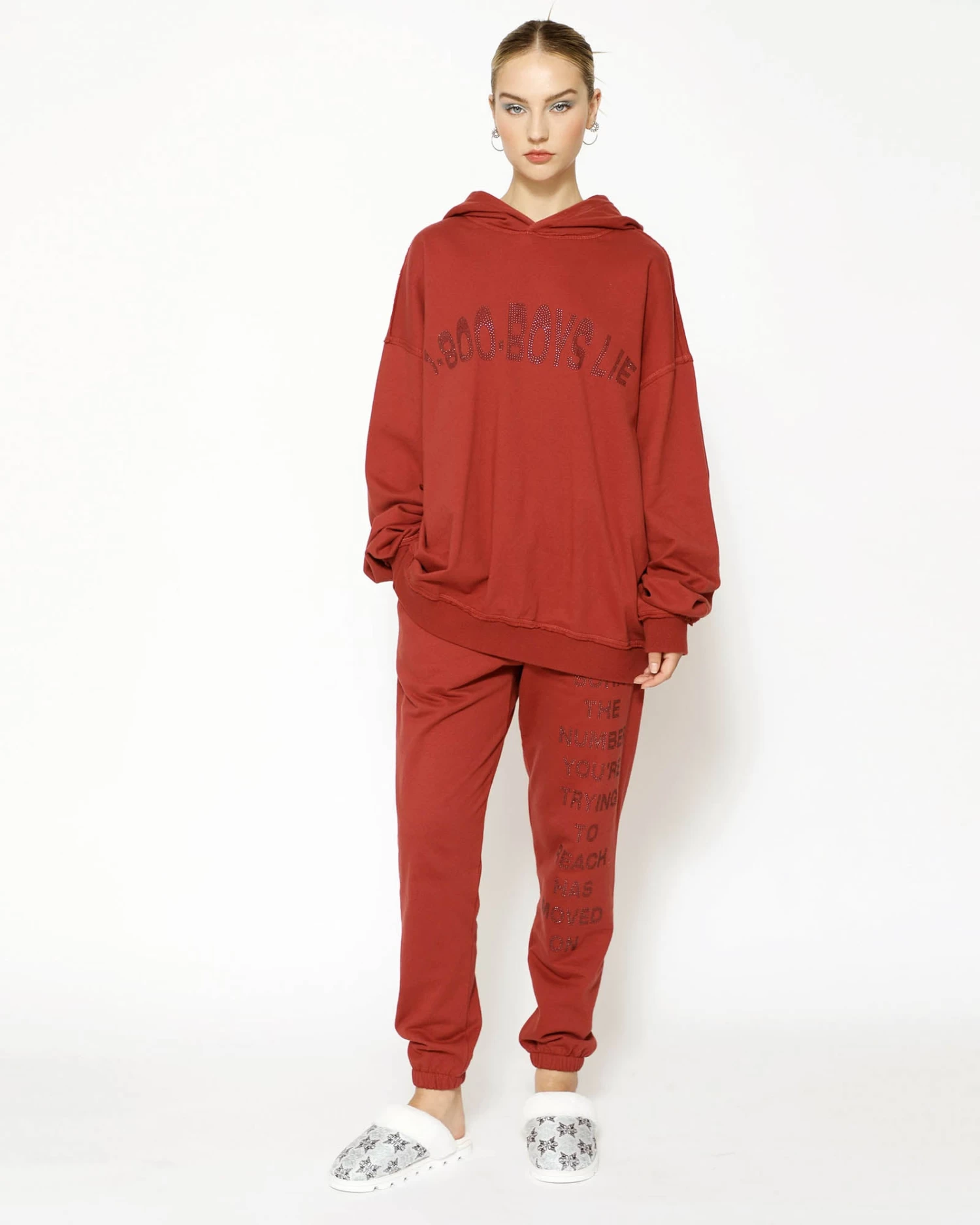 BOYS LIE X Red 1-800 Remix Hoodie - Image 4