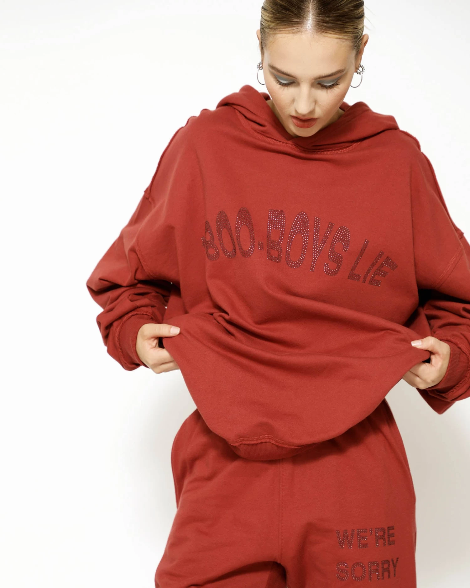 BOYS LIE X Red 1-800 Remix Hoodie - Image 3