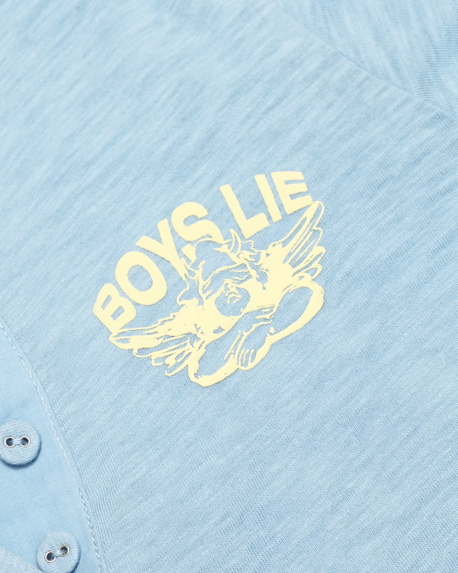 BOYS LIE X Misty Blue Crop Henley - Image 10