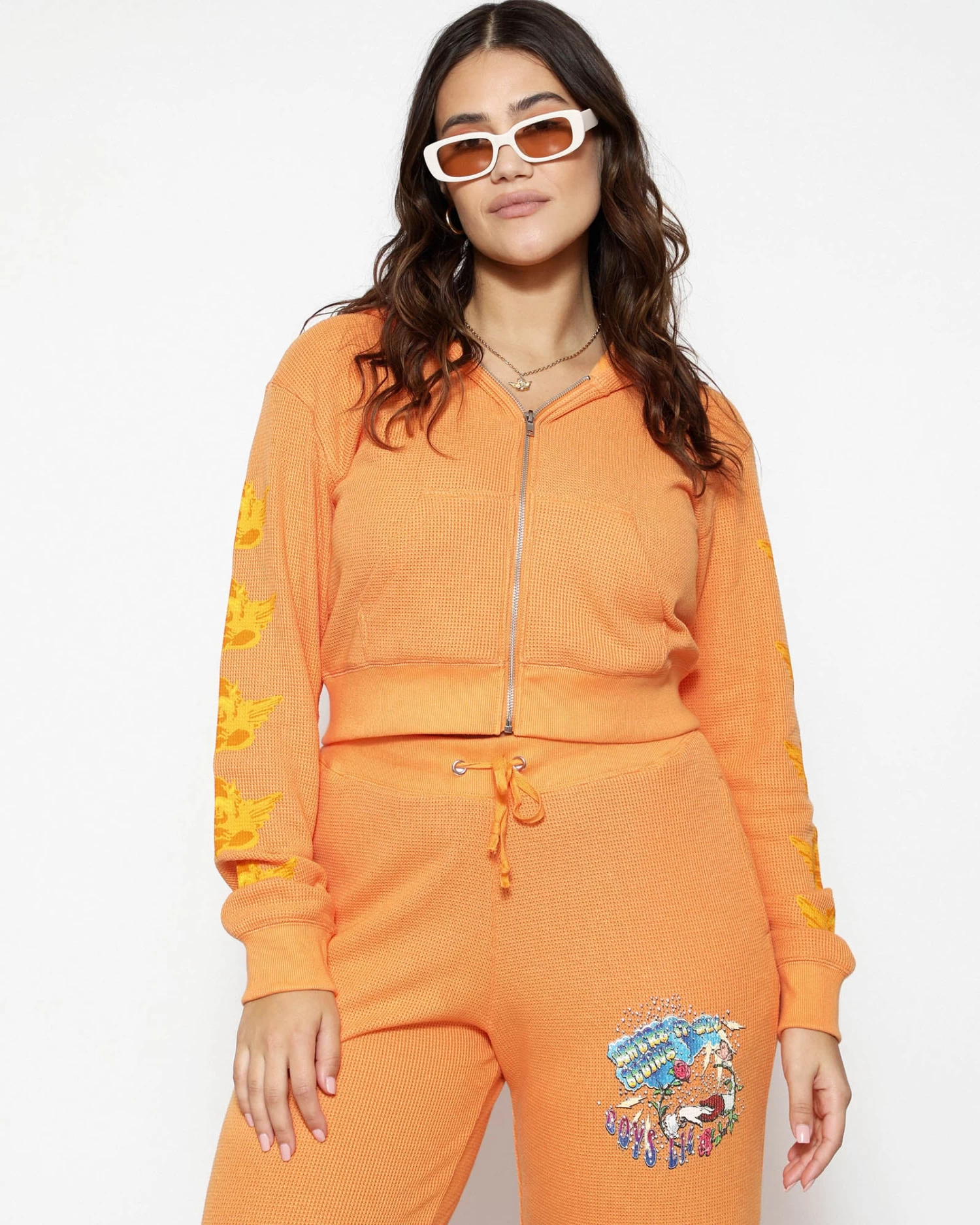 BOYS LIE X Where It Begins Thermal Zip-Up Hoodie - Image 8