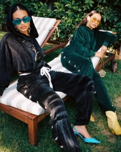 BOYS LIE X Black Oh Snap Velour Pants